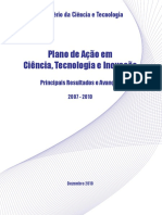 Plano de Ação em C,T&I 2007-2010: Principais Resultados