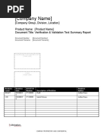 Verification&amp Validation Summary