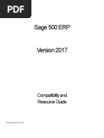 Sage 500 Erp Compatibility Guide 2017