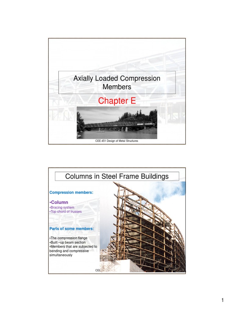 Critical Buckling Load in Compression Members | PDF | Buckling | Column