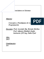 Conceptos y Paradigmas de Lenguajes de Programacion