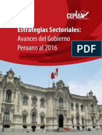 Estrategias Sectoriales Avances Del Gobierno Peruano Al 2016