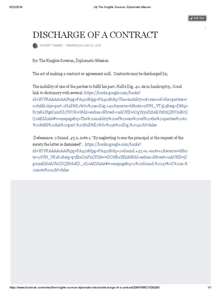 Discharge of Contract PDF