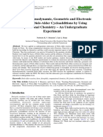 Teaching Thermodynamic, Geometric and Electronic Aspects of Diels-Alder Cycloadditions by Using Computational Chemistry - An Undergraduate Experiment