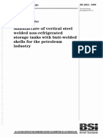 (BS 2654-1989) - Specification For Manufacture of Vertical Steel Welded Non-Refrigerated Storage Tanks With Butt-Welded Shells For The Petroleum Industry PDF