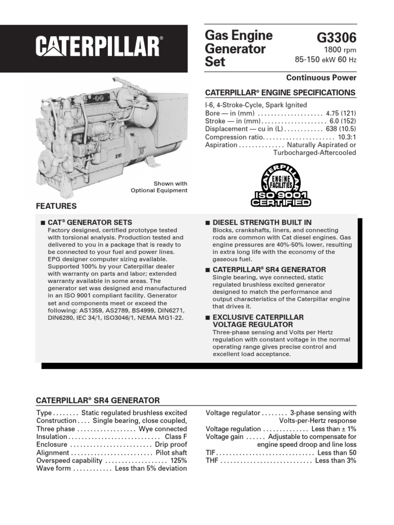 G3306 100kW@1800 (LEHX7337) | PDF