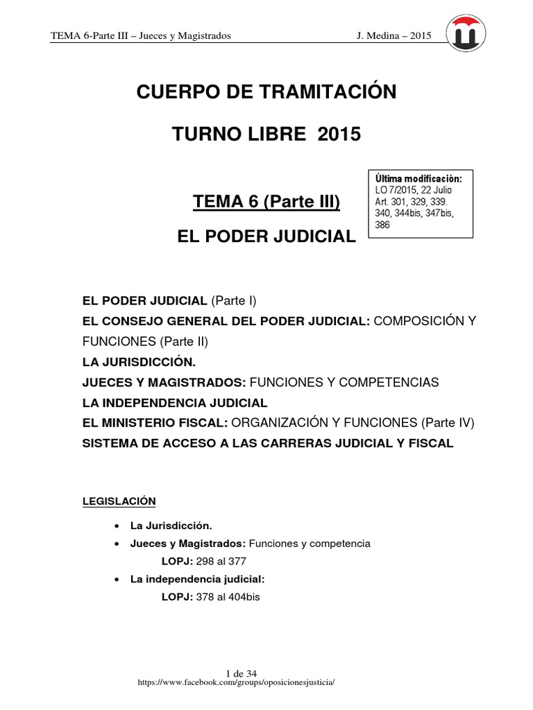 Funciones de Jueces y Magistrados en España | PDF | Juez | Jurisdicción
