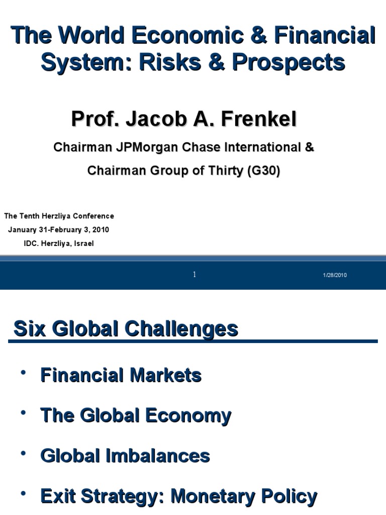 The World Economic & Financial System: Risks & Prospects | PDF ...