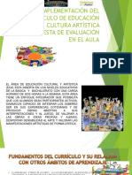 Exposicion Curriculo de Educacion Cultural y Artistica Propuesta de Evaluacion en Aula 2018-19