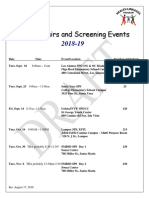 Draft Dates Sites Health Fair and Screenings 18-19
