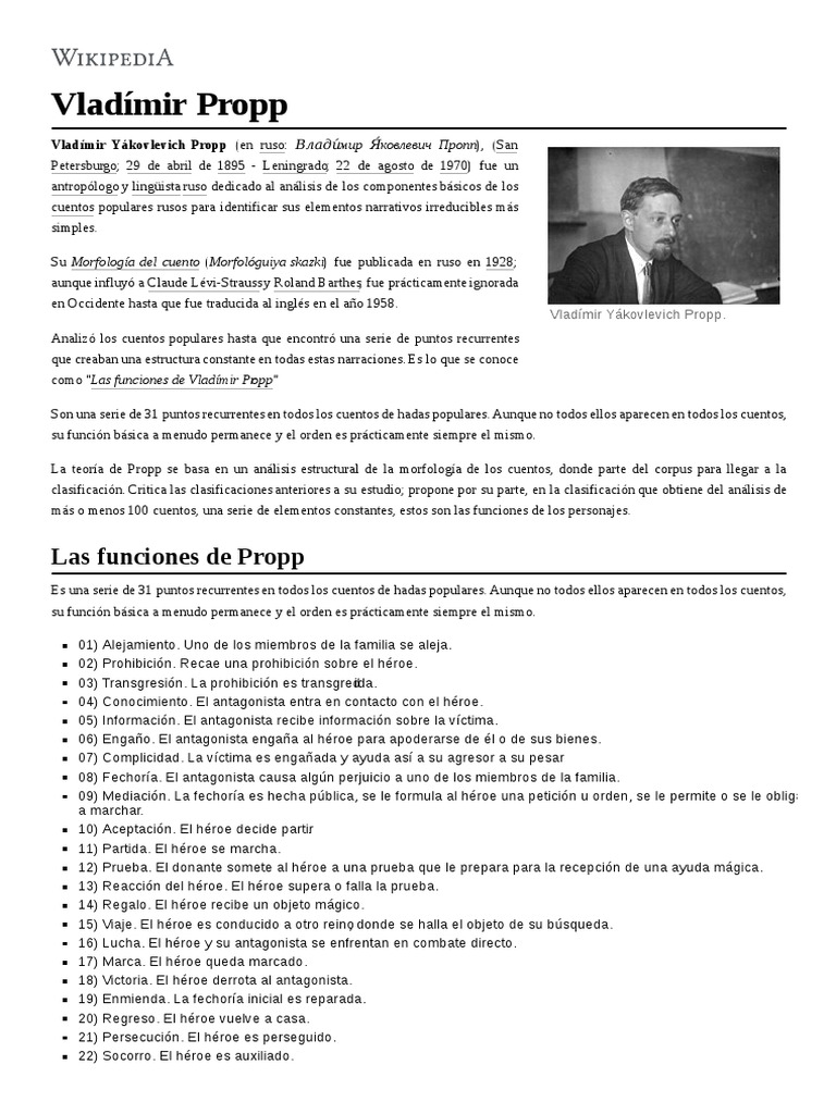 Vladímir Propp PDF