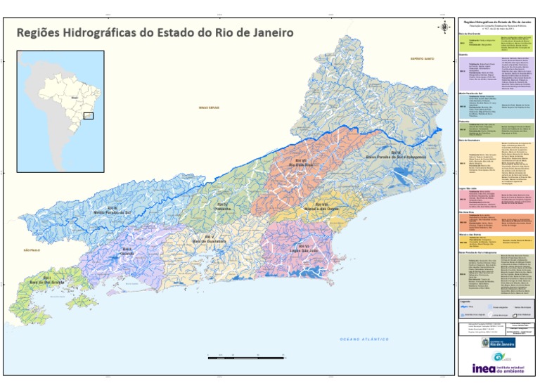 Inea Mapa Das Regioes Hidrograficas Do Rio De Janeiro Pdf Agua