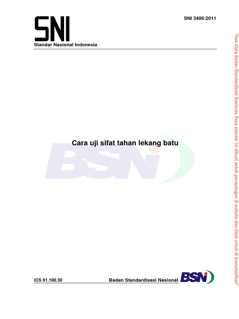 SNI Slake Durability | PDF | Teknologi & Rekayasa