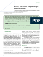 The Effect of Gait Training and Exercise Programs On Gait and Balance in Post-Stroke Patients