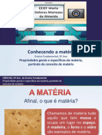 Propriedades Gerais e Específicas Da Matéria, Partindo Do Conceito de Matéria