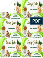 Label Sirup Jahe