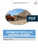 Informe de Visita A La Cantera Palomino S