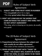 The 20 Rules of Subject Verb Agreement