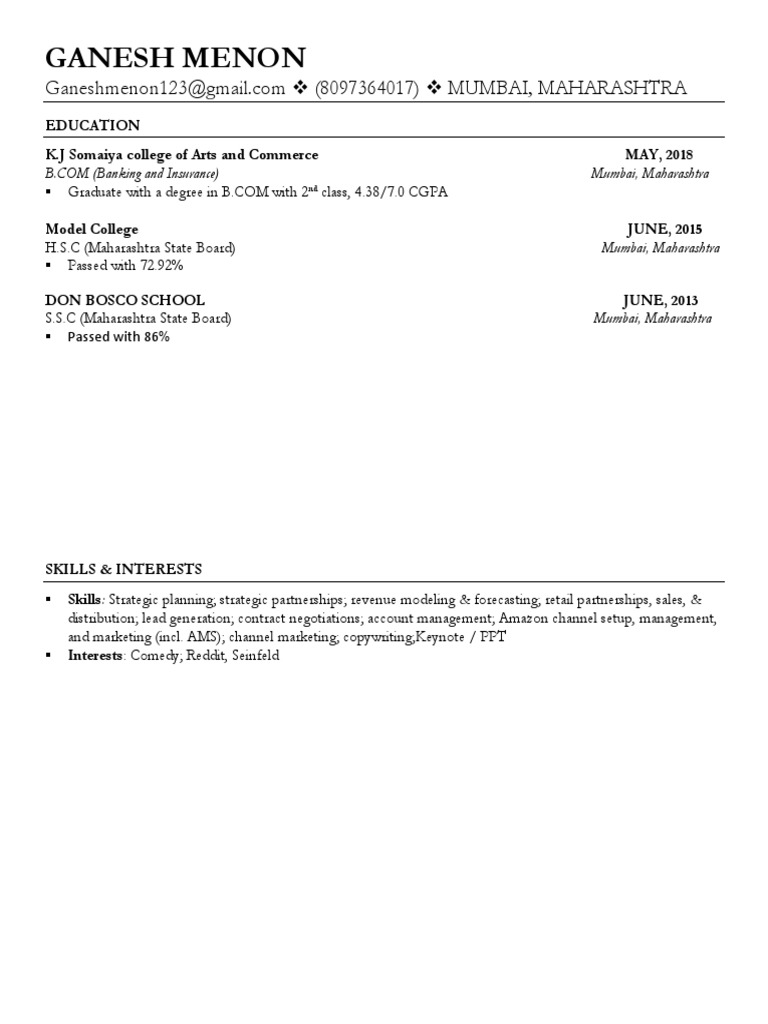 Sheets Giggles Resume Template PDF