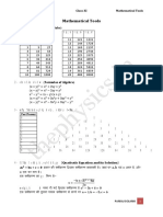 Mathematical Tools (Class XI)