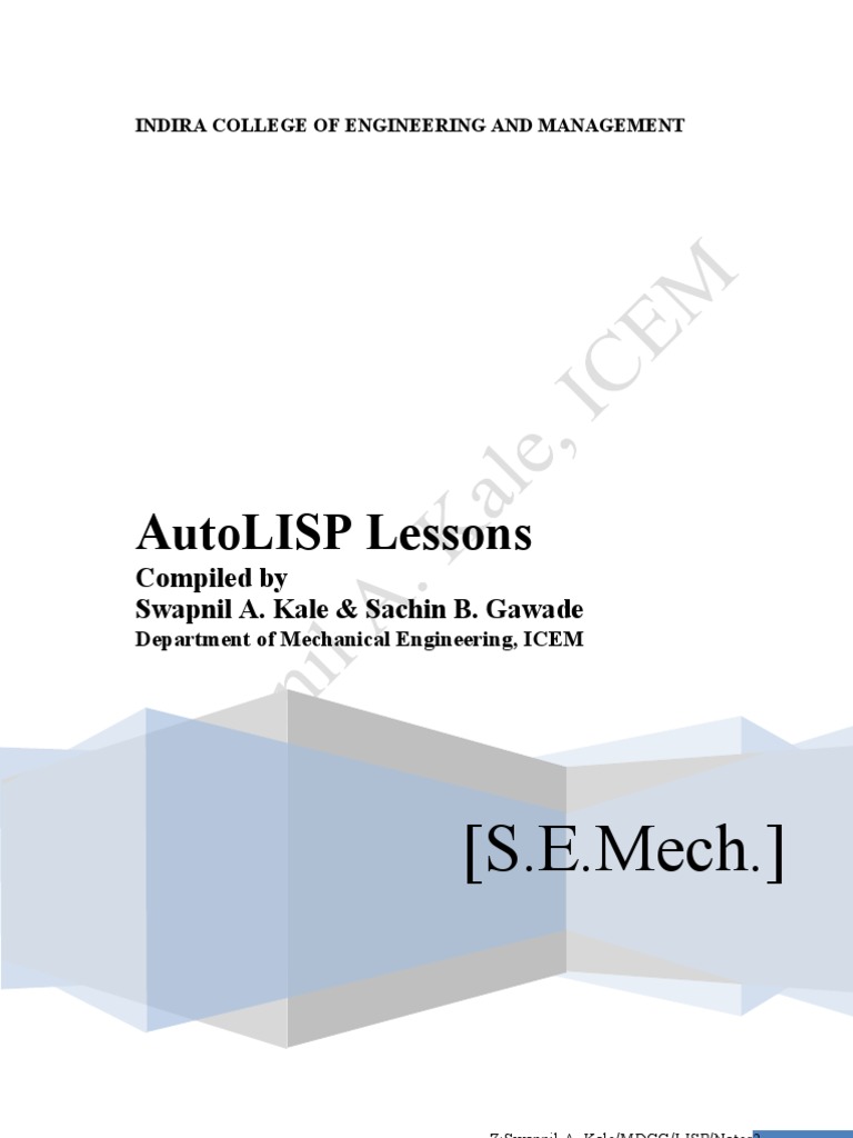 Autolisp Notes New by Swapnil A. Kale | PDF | Computer Programming ...