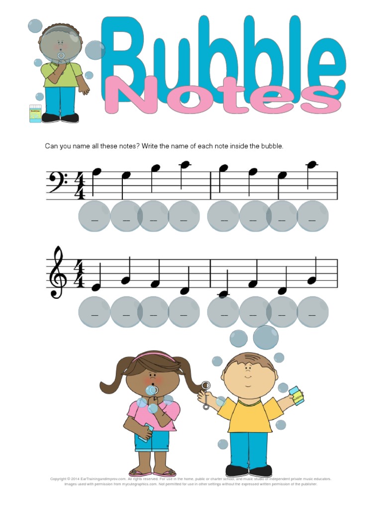 Bubble Note Name Worksheet PDF | PDF
