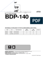 Pioneer BDP-140 - Manual de Serviço