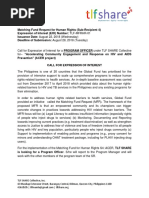 EOI 1 - Program Officer - TLF MFRHR ACER