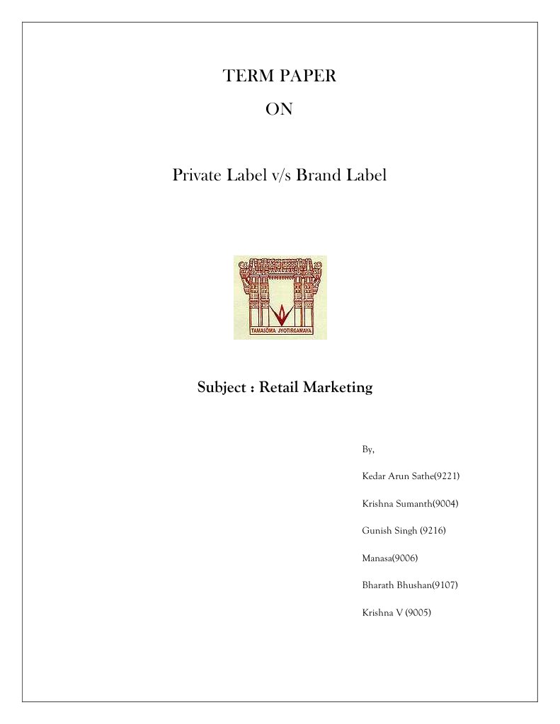 Private Label Vs Branded Label PDF Private Label Brand