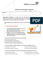 Final de Prueba para 7 y 8 Lenguaje