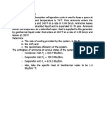 Refrigeration Engineering Pre Final Exam Problem & Solution