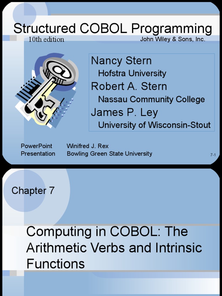 Structured COBOL Programming: Nancy Stern Robert A. Stern James P. Ley ...