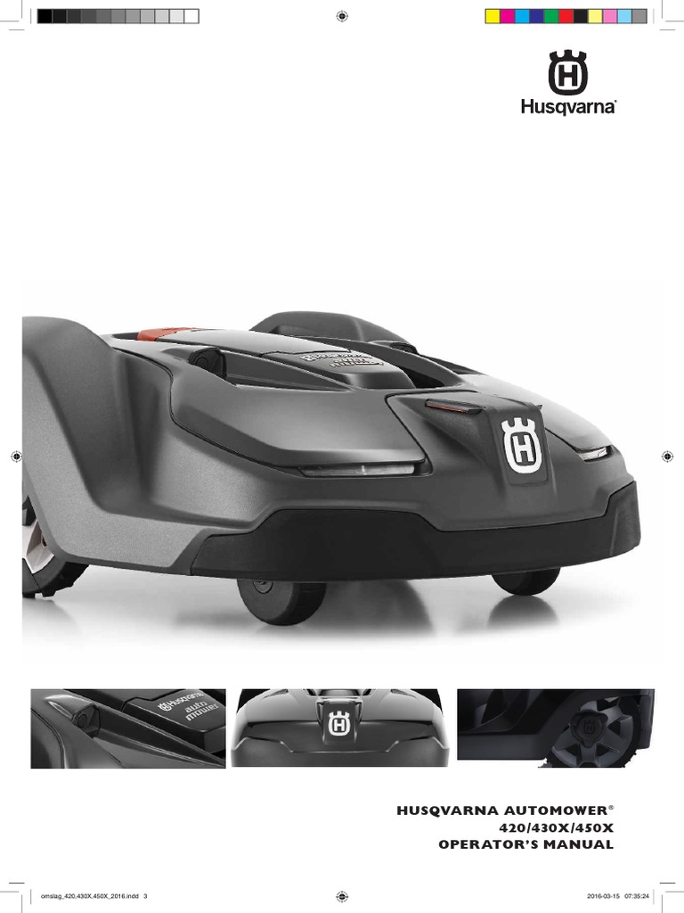 Husqvarna Automower 420/430X /450X Operator'S Manual Omslag 420,430X