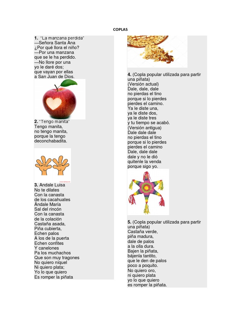 10 Coplas Nicaragüenses para Niños | PDF | Fábula | Naturaleza