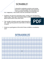 Vocabulary Scrabbleboard Scramble