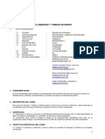 Sílabo de Liderazgo y Trabajo en Equipo II CICLO