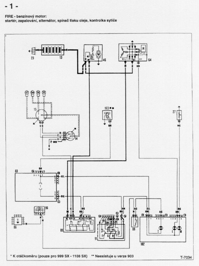 Fiat Uno Wiring Diagram | PDF