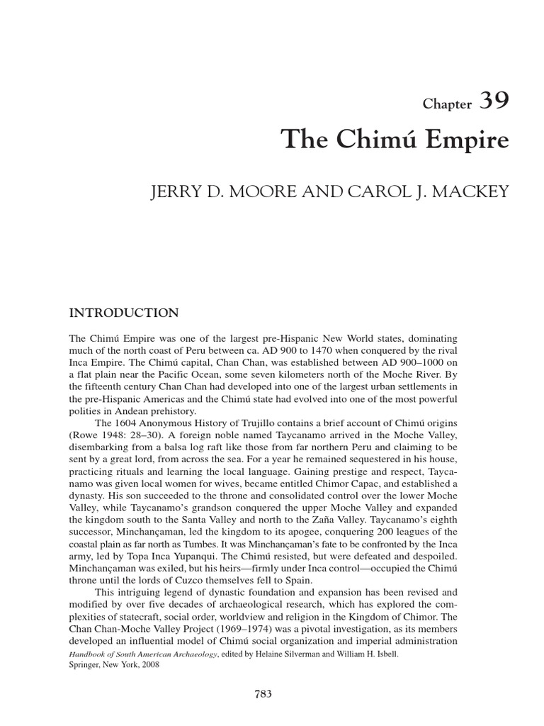 The Chimú Empire Jerry D. Moore and Carol J. Mackey PDF