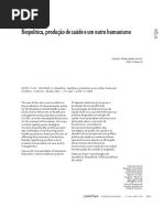 Biopolítica, Produção de Saúde e Um Outro Humanismo