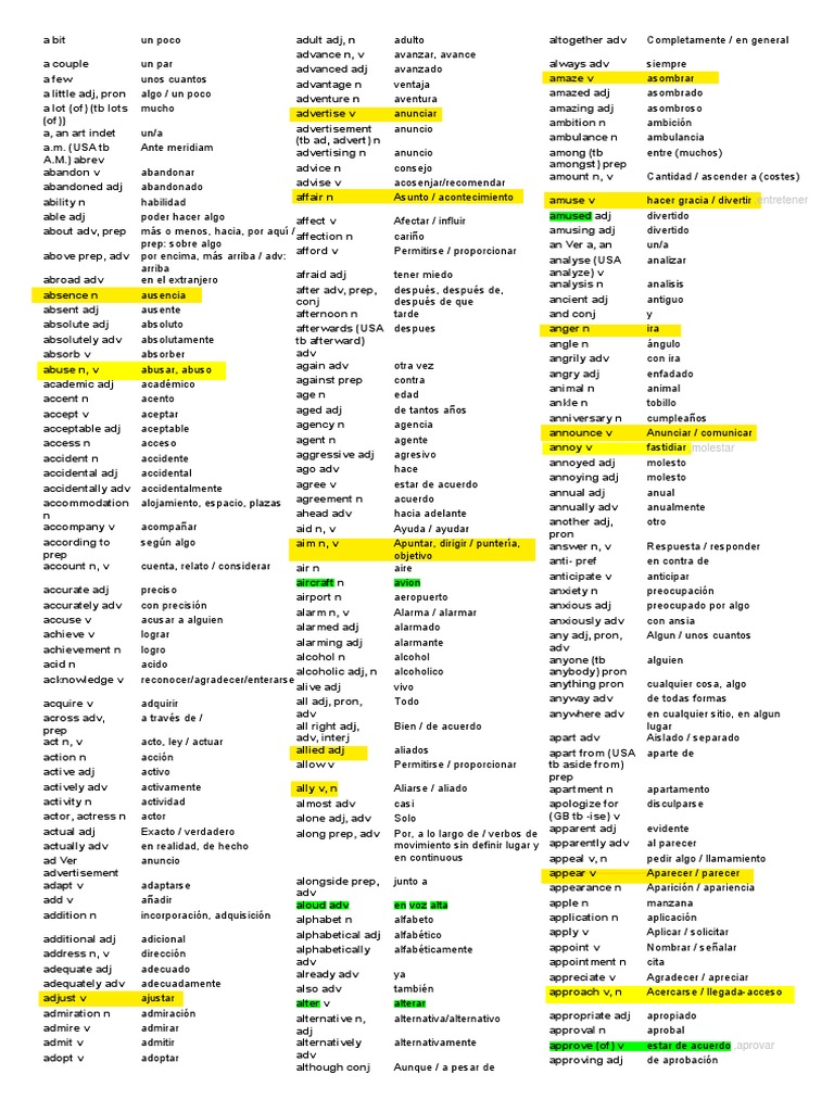 3000 Most Important Words | PDF | Naturaleza