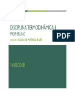 Disciplina: Termodinâmica Ii: Prof. Bruno