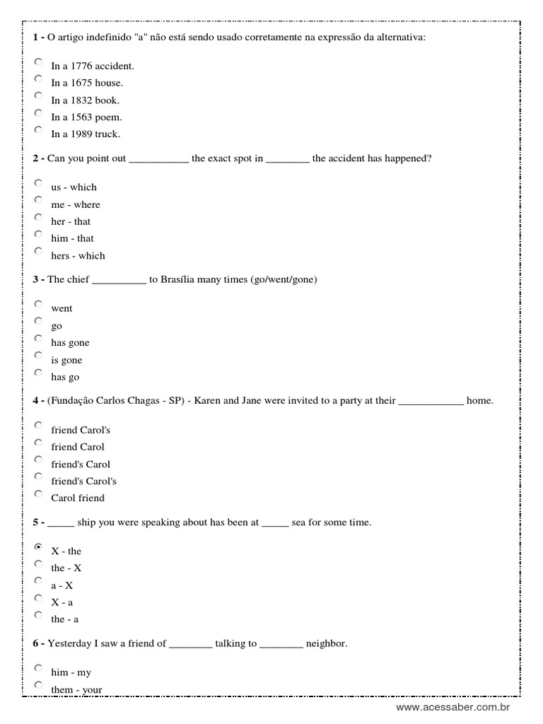 English Grammar Exercises and Answers | PDF