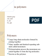 Senthetic Polymers: Member Grup: Ark - Mall E - Cah Fix - Qah