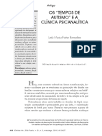 Oa Tempos de Auítismos e a Clinica PSICANALÍTICA