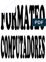 FORMATEO COMPUTADORES