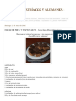 Doces Bolo de Mel e Especiarias - Gewürz-honigkuchen