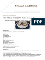 Bolo Tirolês de Cerejas - Tiroler Kirschkuchen