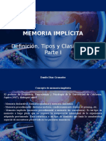 Danilo Díaz Granados - Memoria Implícita: Definición, Tipos y Clasificación, Parte I