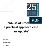 Talk Abuse of Process CFS Handout May 2016