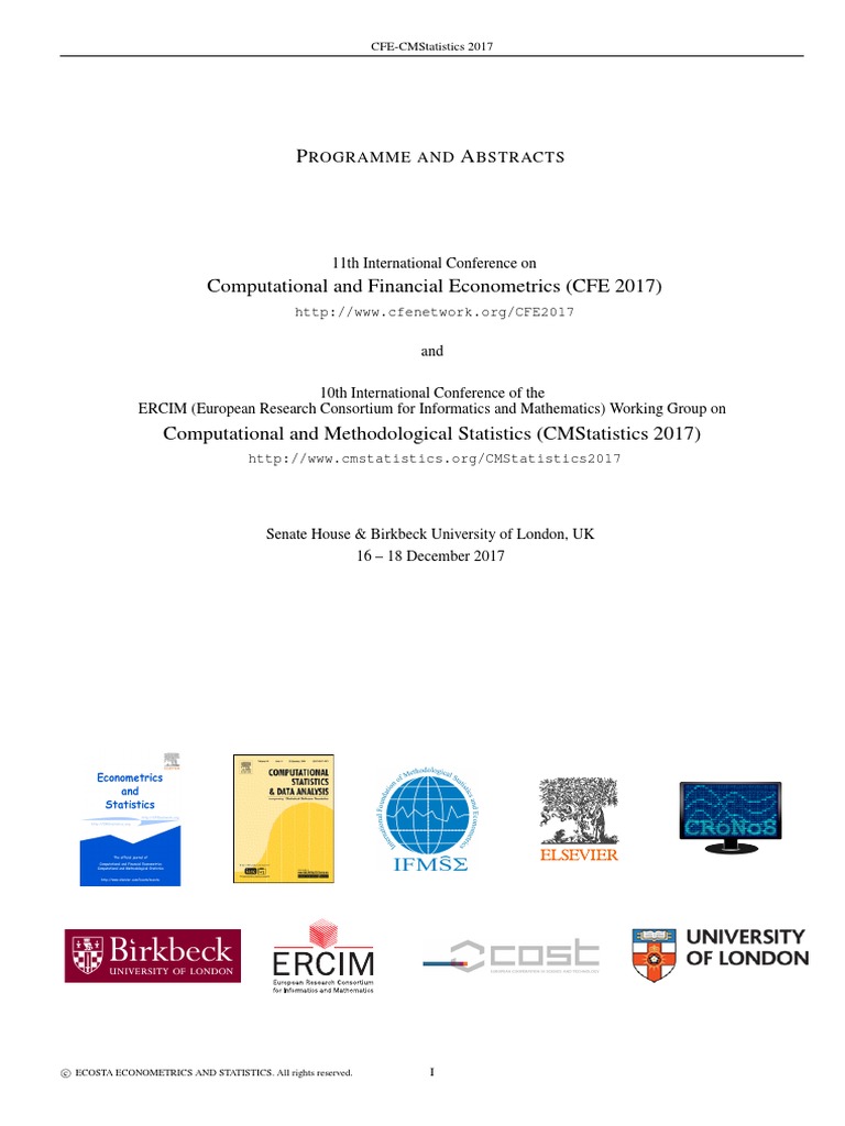 Boa Cfe Cmstatistics 2017 Pdf Econometrics Time Series